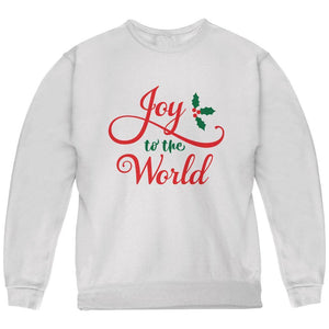 Christmas Joy to the World Script Youth Sweatshirt