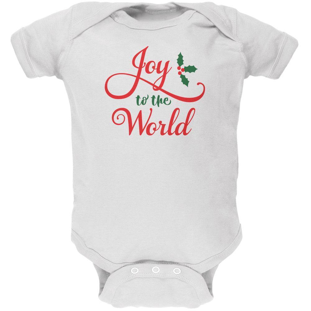 Christmas Joy to the World Script Soft Baby One Piece