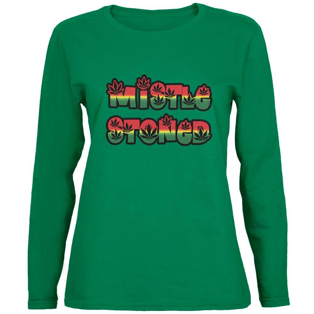 Christmas Mistlestoned Mistletoe Womens Long Sleeve T Shirt