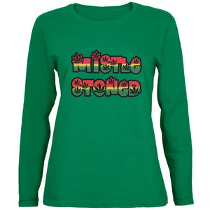 Christmas Mistlestoned Mistletoe Womens Long Sleeve T Shirt