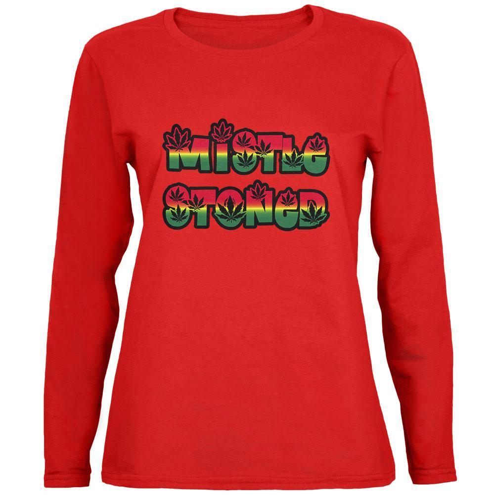 Christmas Mistlestoned Mistletoe Womens Long Sleeve T Shirt