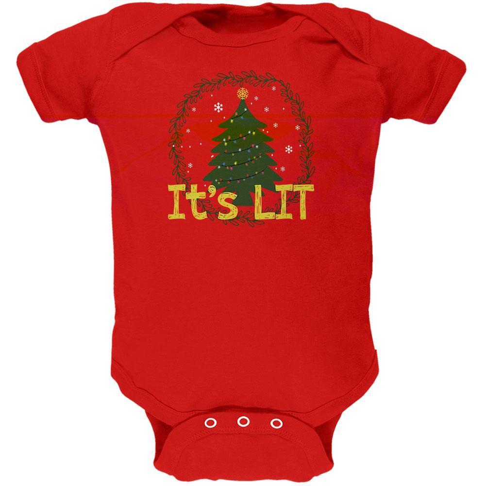 Christmas Tree It's Lit Soft Baby One Piece