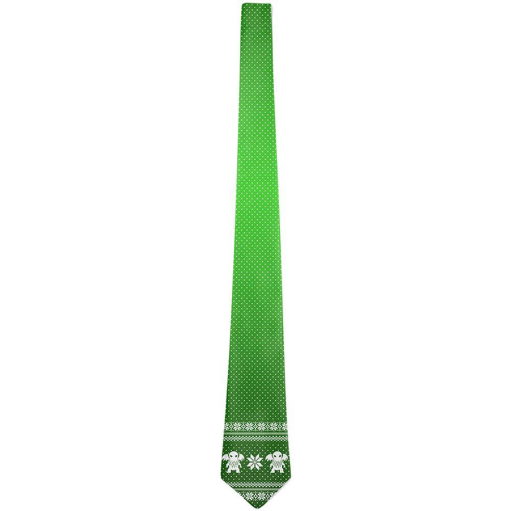 Ugly Christmas Sweater Cthulhu All Over Neck Tie