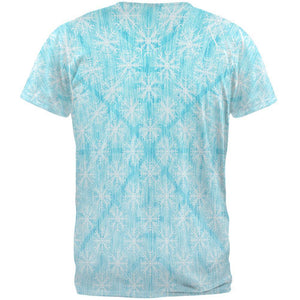 Christmas Viking Helm of Awe Snowflakes All Over Mens T Shirt