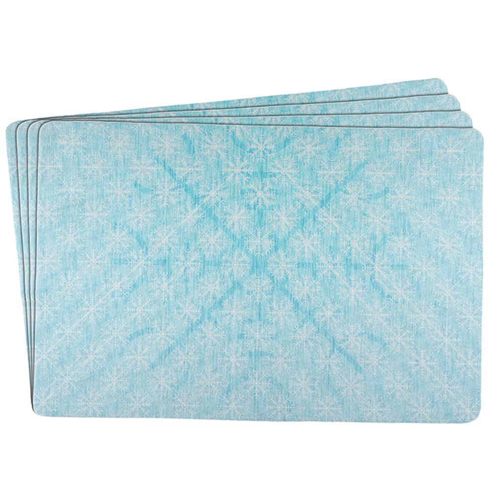 Christmas Viking Helm of Awe Snowflakes All Over Placemat (Set of 4)