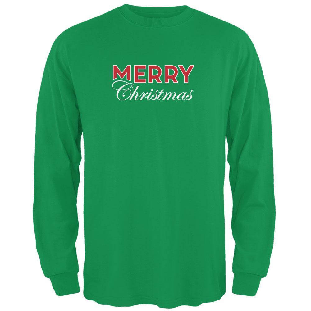 Holiday Merry Christmas Mens Long Sleeve T Shirt