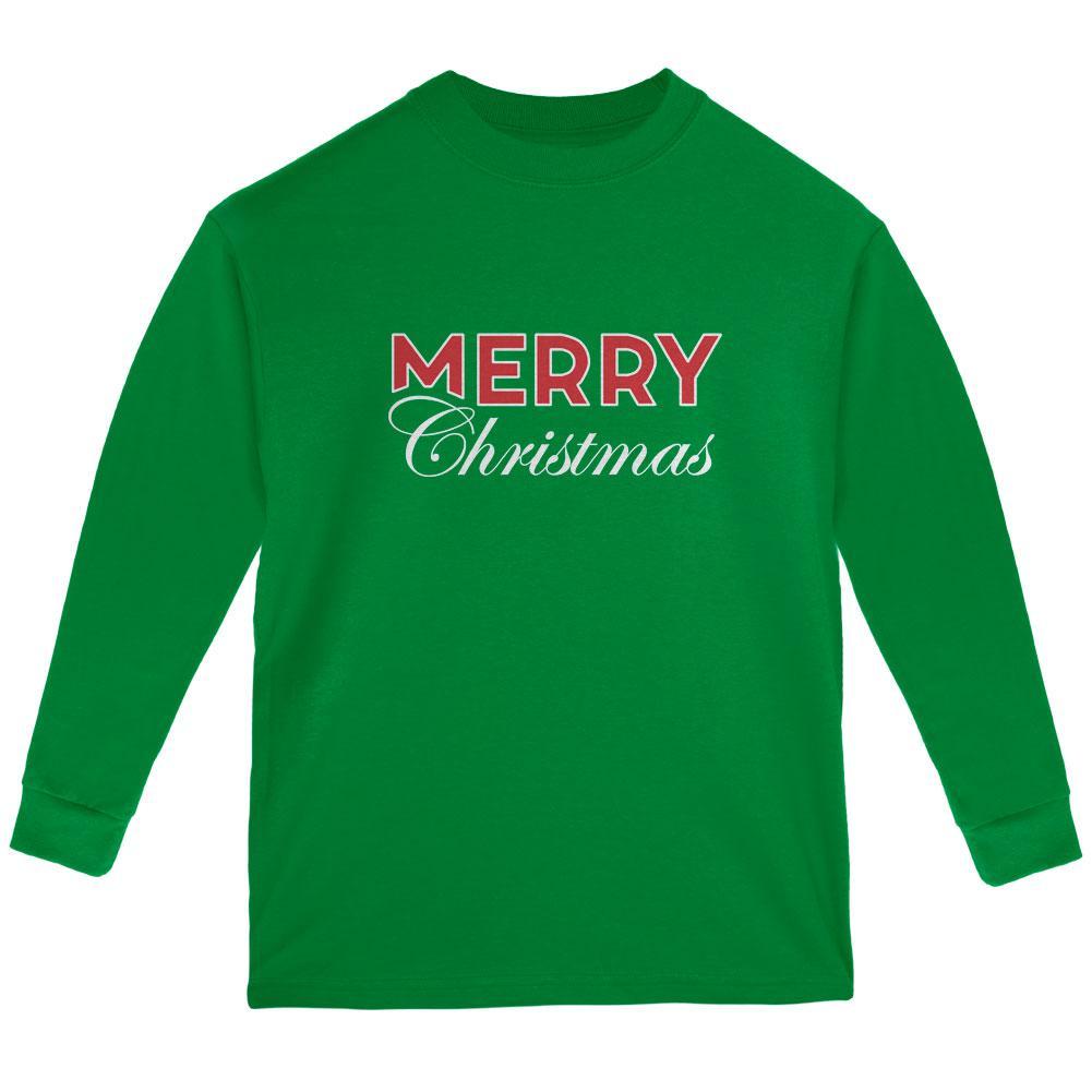 Holiday Merry Christmas Youth Long Sleeve T Shirt