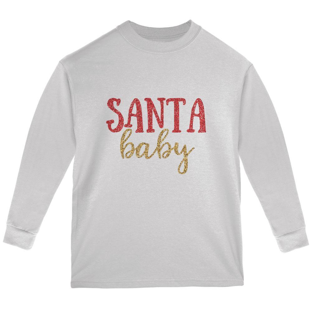 Christmas Santa Baby Youth Long Sleeve T Shirt