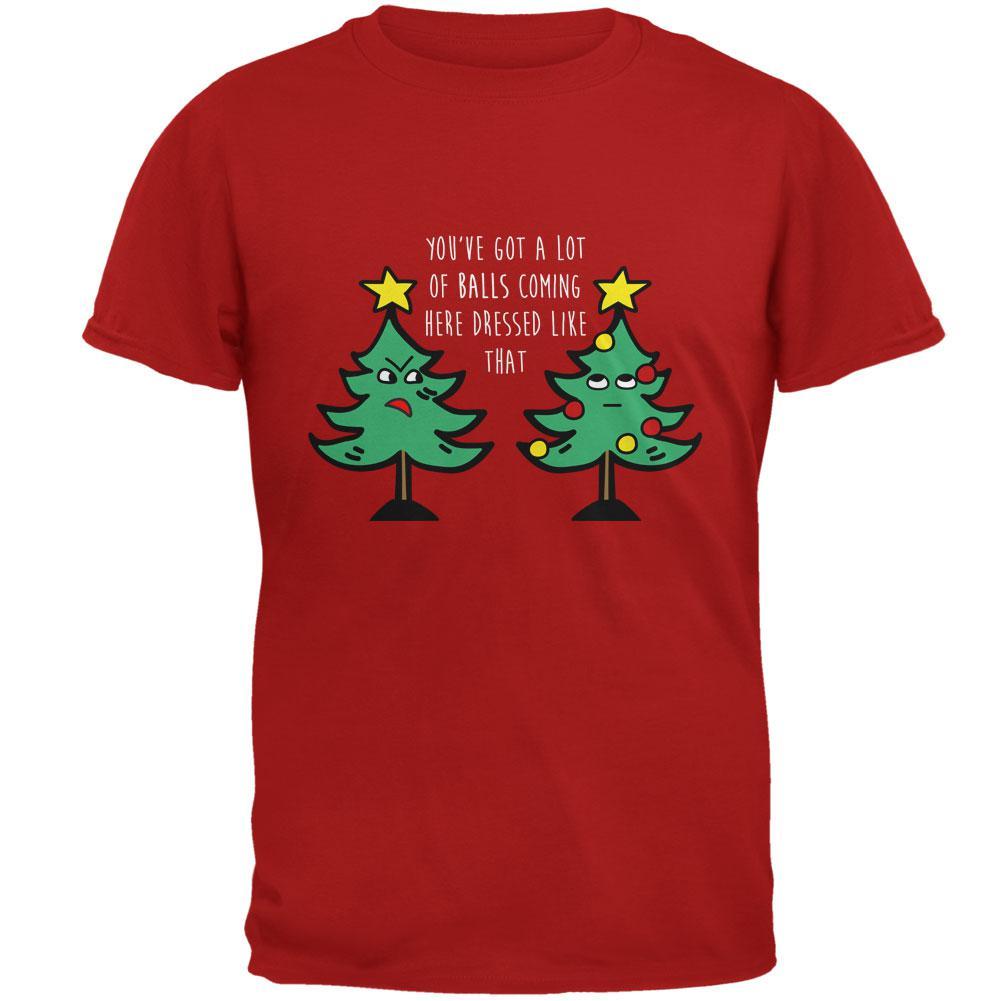 Christmas Tree You've Got a Lot of Balls Funny Mens Soft T Shirt