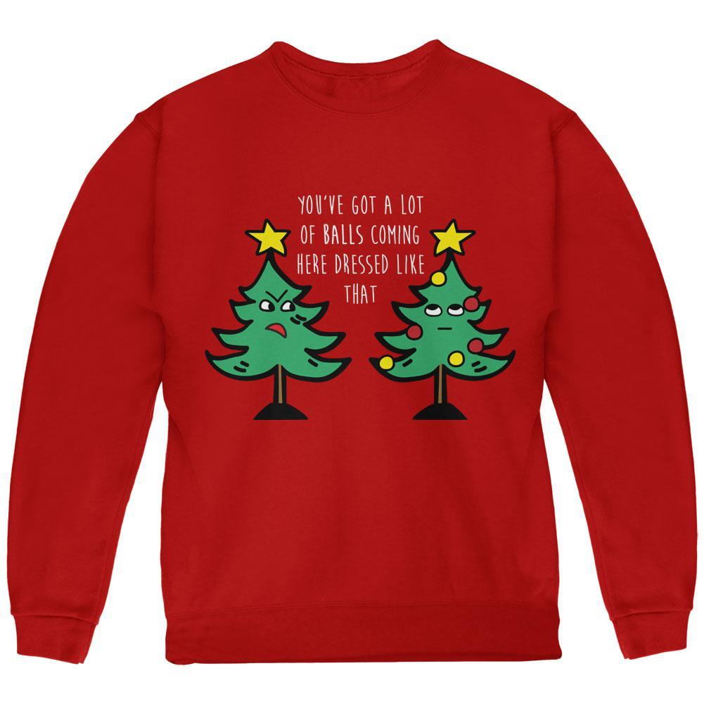 Christmas Tree You've Got a Lot of Balls Funny Youth Sweatshirt