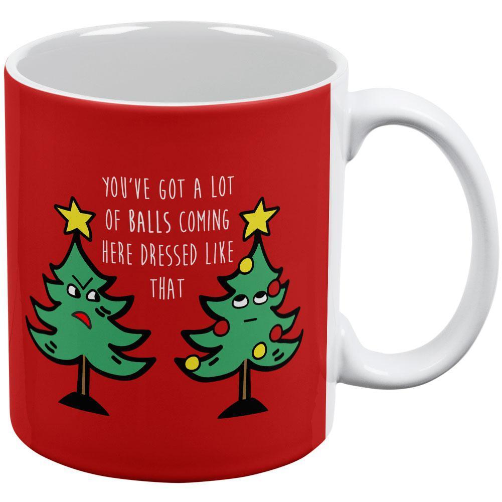 Christmas Tree You've Got a Lot of Balls Funny All Over Coffee Mug