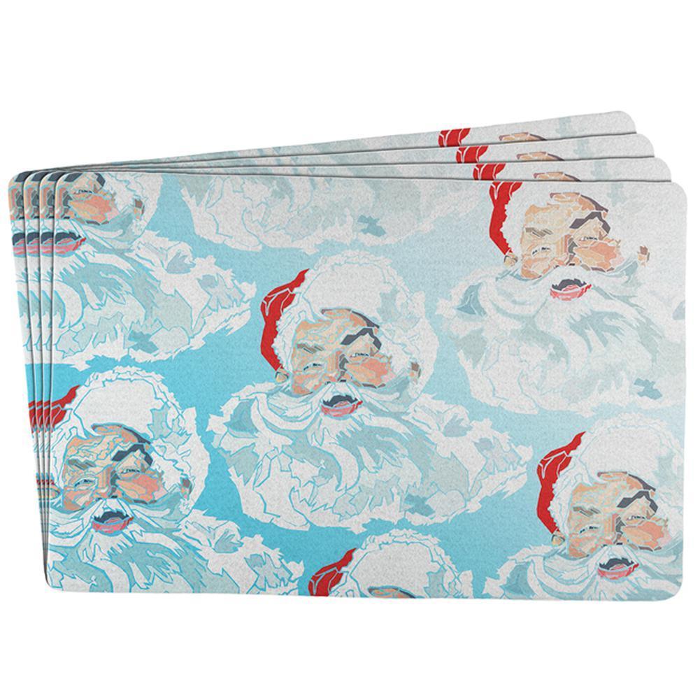 Christmas Classic Jolly Saint Nick Santa Claus All Over Placemat (Set of 4)