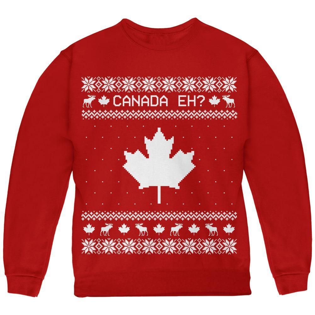 Canadian Canada Eh Ugly Christmas Sweater Youth Sweatshirt