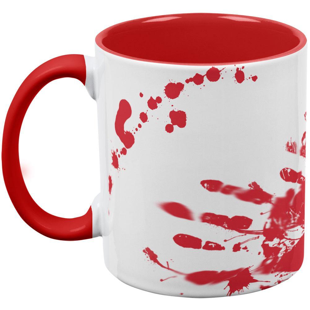Blood Splatter Red Handle Coffee Mug