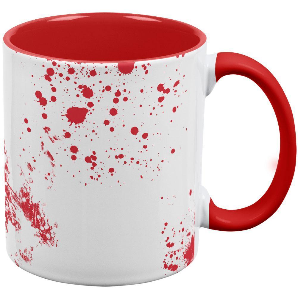 Blood Splatter Red Handle Coffee Mug