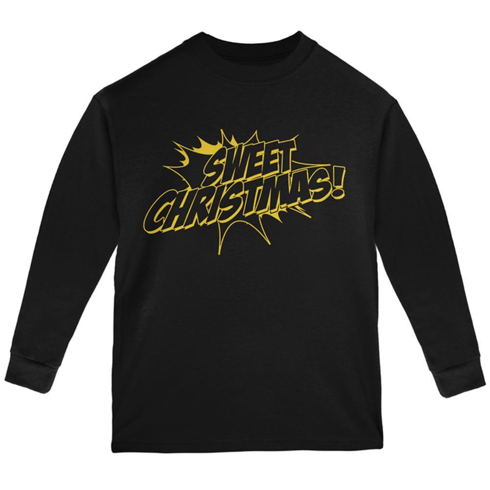 Sweet Christmas Comic Book Word Balloon Youth Long Sleeve T Shirt