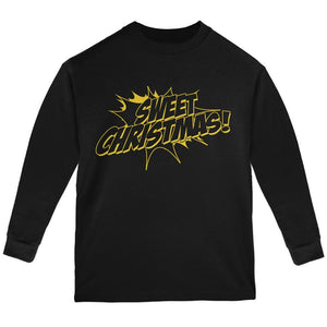 Sweet Christmas Comic Book Word Balloon Youth Long Sleeve T Shirt