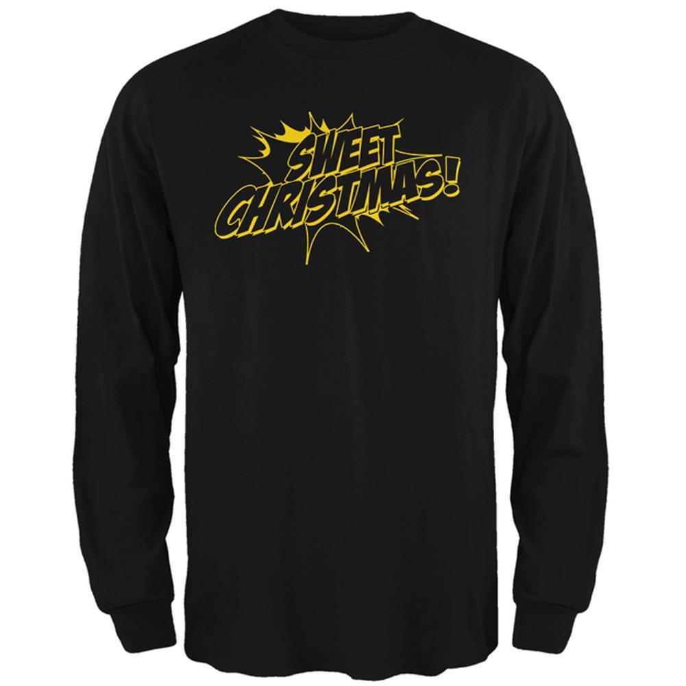 Sweet Christmas Comic Book Word Balloon Mens Long Sleeve T Shirt