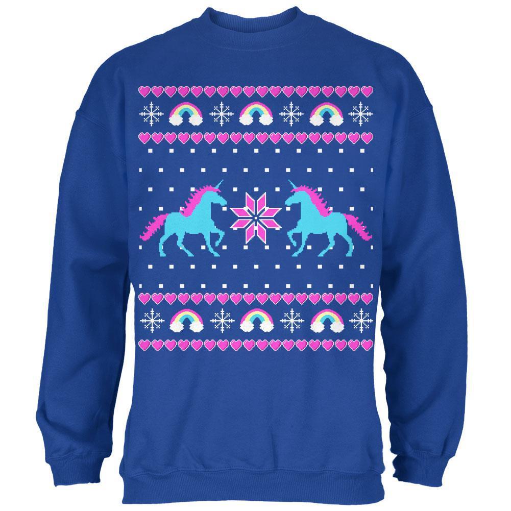 Unicorn Rainbow Ugly Christmas Sweater Mens Sweatshirt