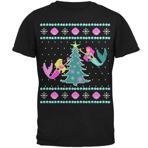 Mermaid Tree Ugly Christmas Sweater Mens T Shirt
