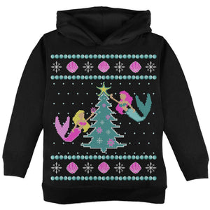 Mermaid Tree Ugly Christmas Sweater Toddler Hoodie