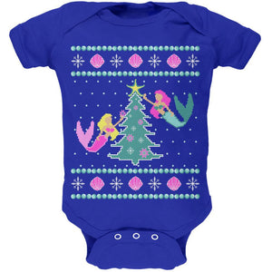 Mermaid Tree Ugly Christmas Sweater Soft Baby One Piece