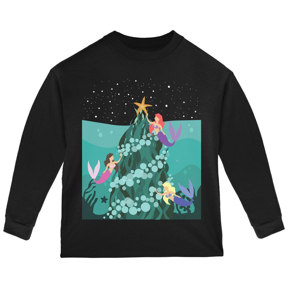 Mermaid Christmas Tree Toddler Long Sleeve T Shirt
