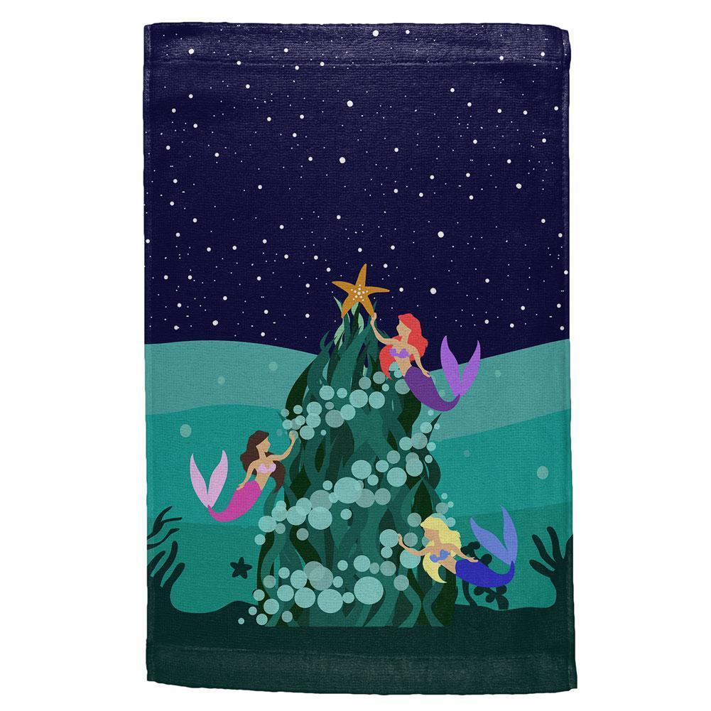Mermaid Christmas Tree All Over Hand Towel