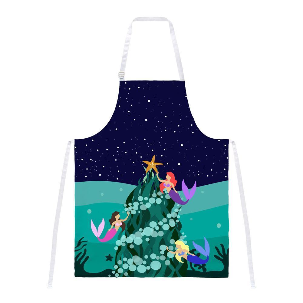 Mermaid Christmas Tree All Over Apron