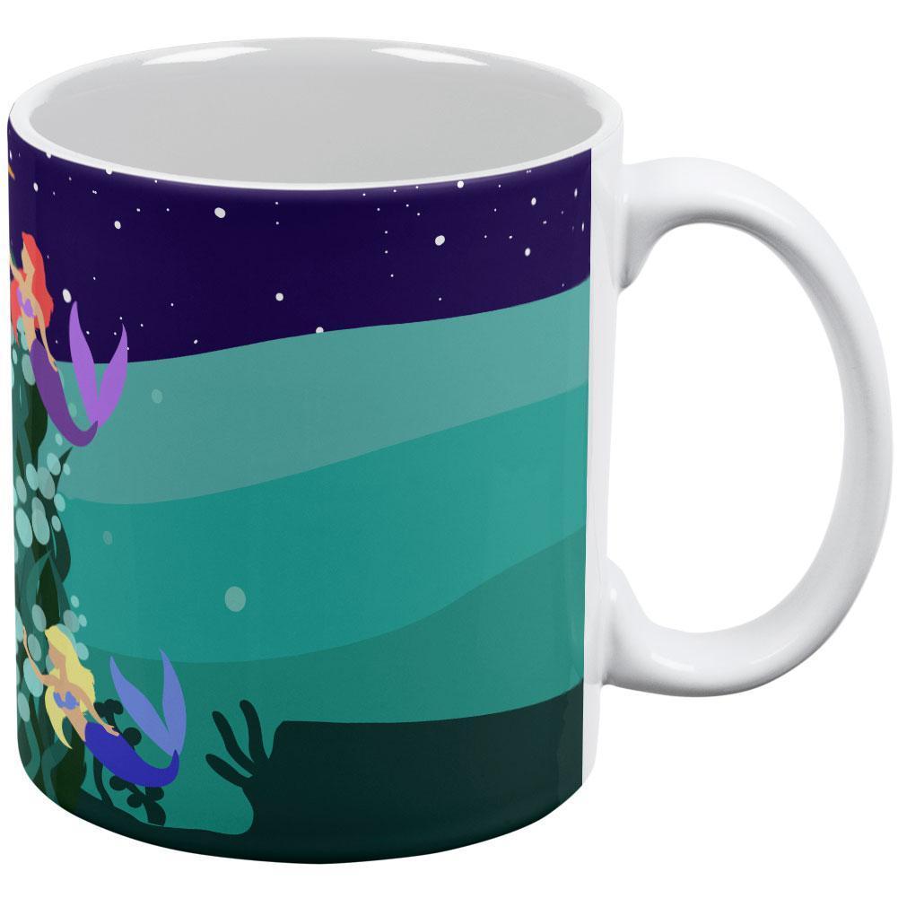 Mermaid Christmas Tree All Over Coffee Mug