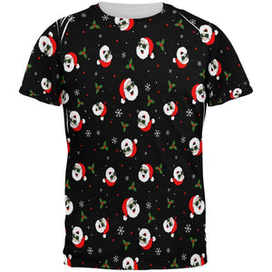 Christmas Santas in Sunglasses Pattern All Over Mens T Shirt