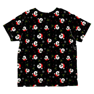 Christmas Santas in Sunglasses Pattern All Over Toddler T Shirt
