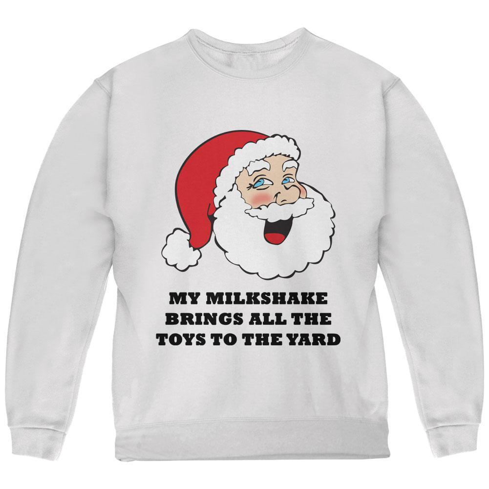 Christmas Santa Milkshake Brings All the Toys to the Yard Youth Sweatshirt