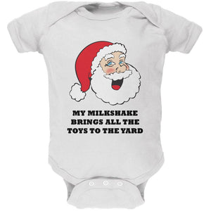 Christmas Santa Milkshake Brings All the Toys to the Yard Soft Baby One Piece