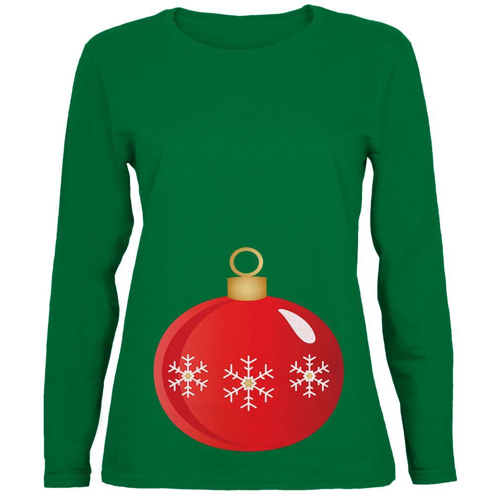 Maternity Christmas Ornament Womens Long Sleeve T Shirt