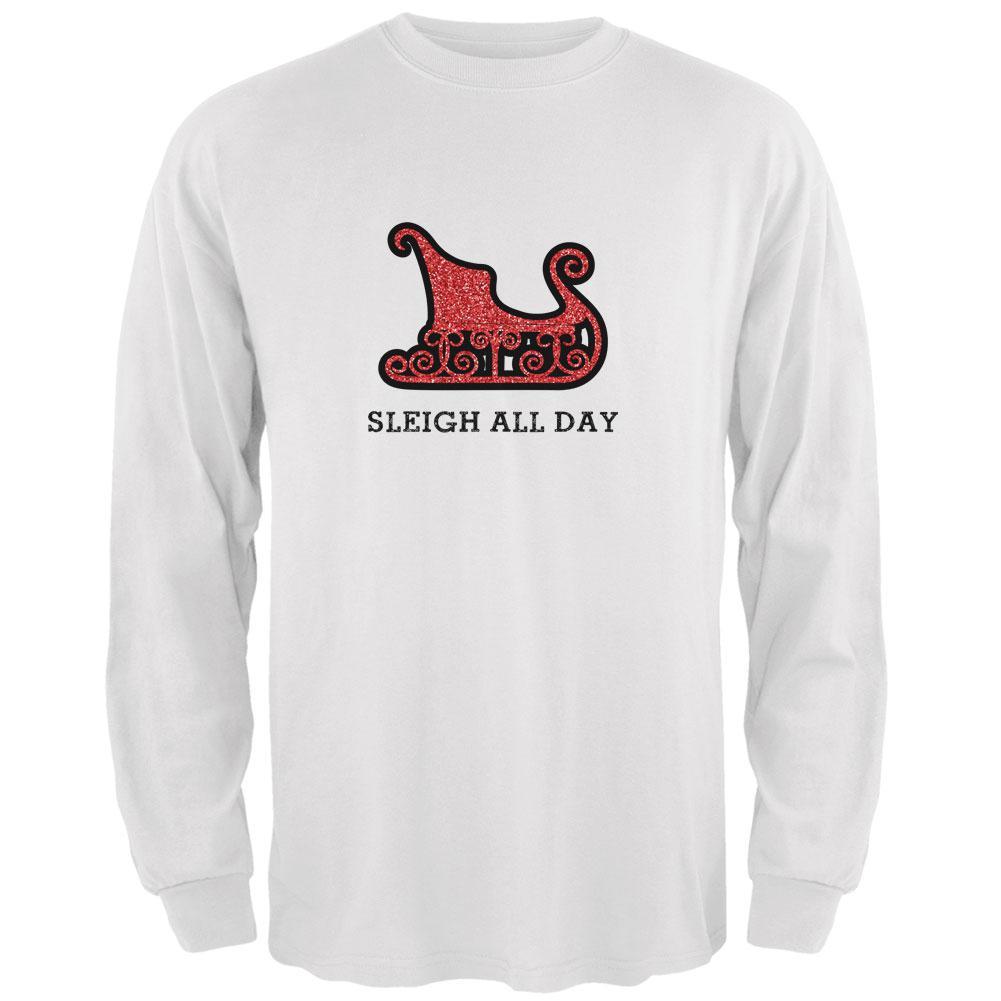 Christmas Sleigh Slay All Day Mens Long Sleeve T Shirt