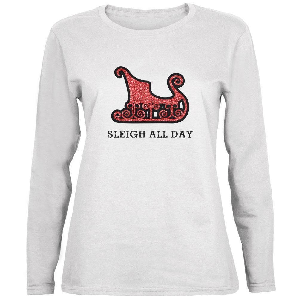 Christmas Sleigh Slay All Day Ladies' Relaxed Jersey Long-Sleeve Tee