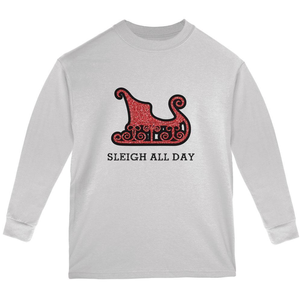 Christmas Sleigh Slay All Day Youth Long Sleeve T Shirt