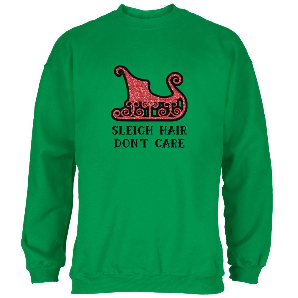 Christmas Sleigh Hair Don't Care Mens Sweatshirt