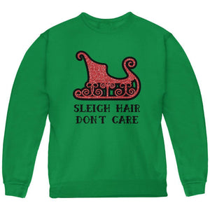 Christmas Sleigh Hair Don't Care Youth Sweatshirt