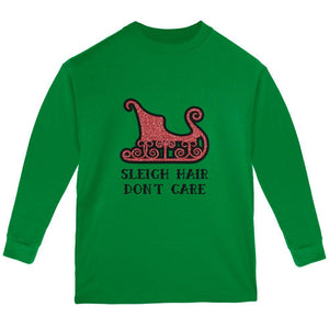 Christmas Sleigh Hair Don't Care Youth Long Sleeve T Shirt