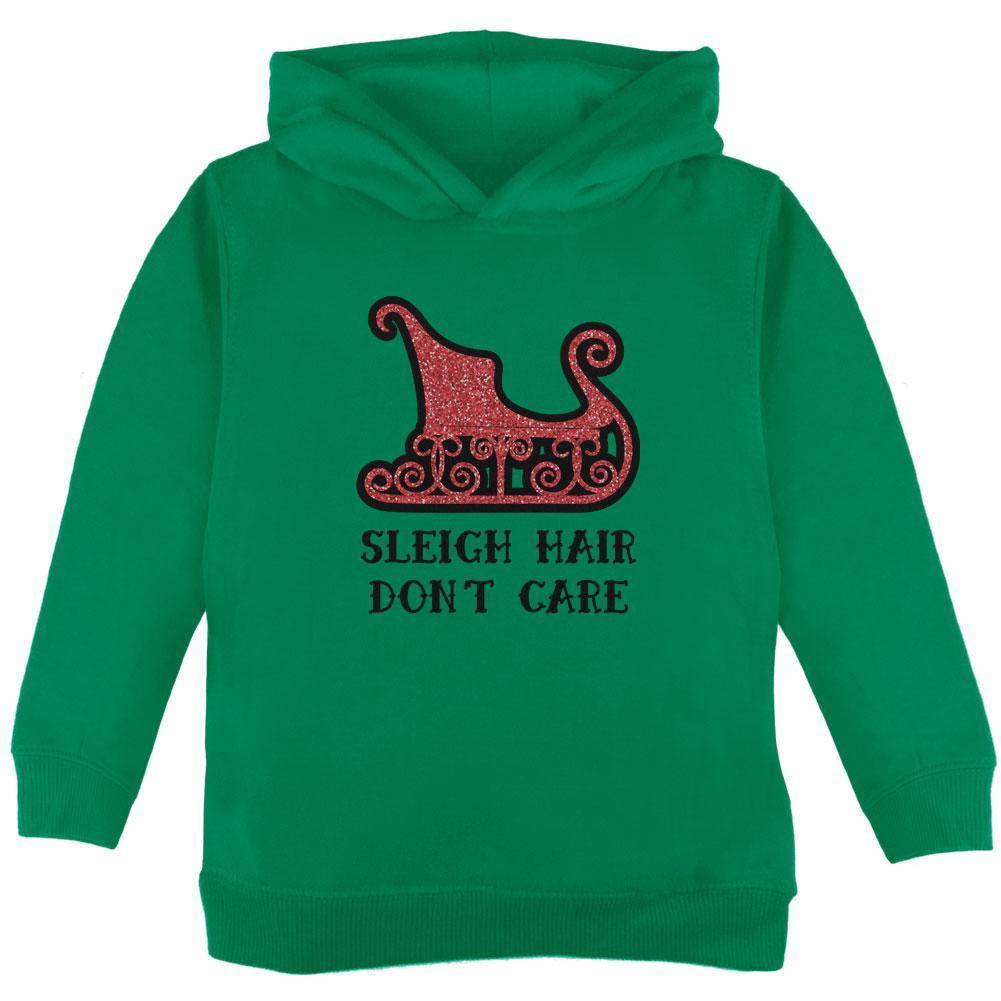 Christmas Sleigh Hair Don't Care Toddler Hoodie