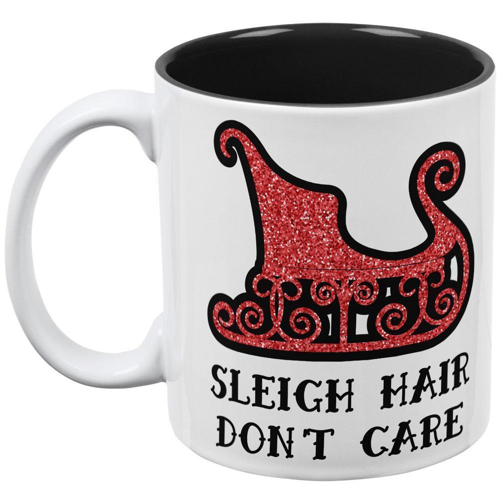 Christmas Sleigh Hair Don't Care All Over Coffee Mug