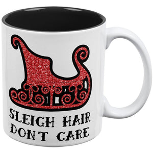 Christmas Sleigh Hair Don't Care All Over Coffee Mug