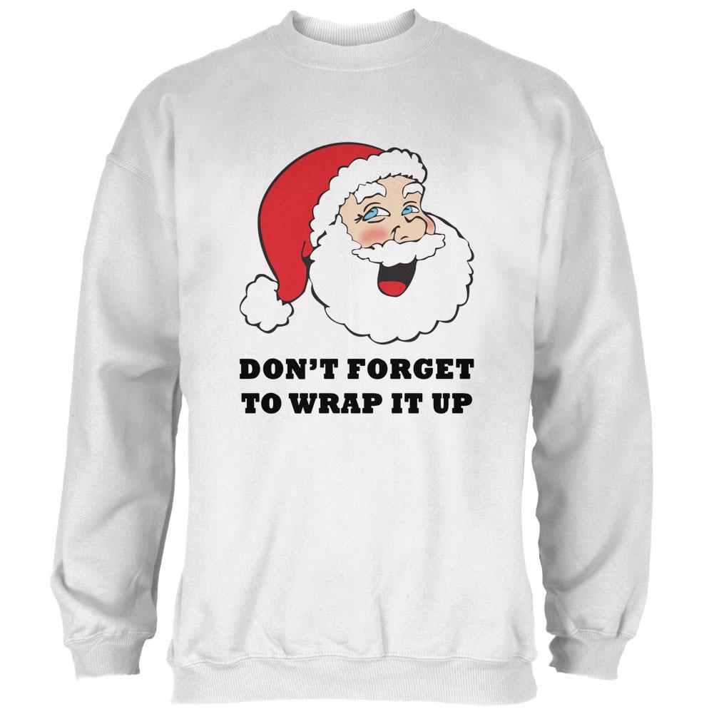 Christmas Santa Wrap it Up Funny Mens Sweatshirt