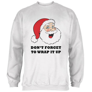 Christmas Santa Wrap it Up Funny Mens Sweatshirt
