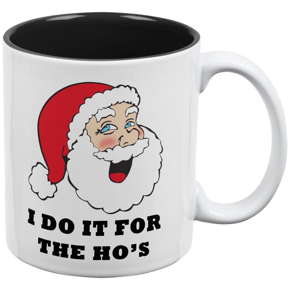 Christmas Santa I Do it for the Ho's Funny All Over Coffee Mug