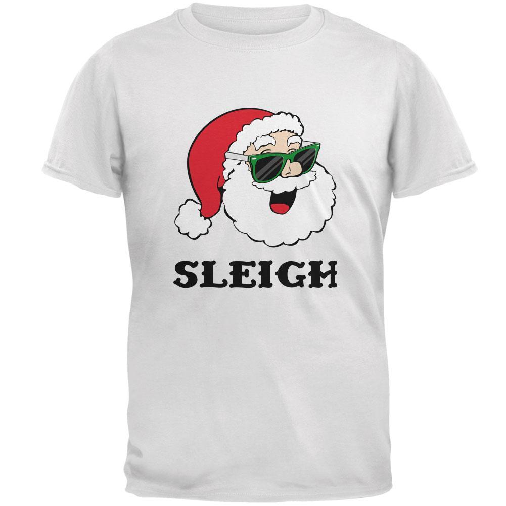 Christmas Santa Sunglasses Sleigh Slay Mens T Shirt
