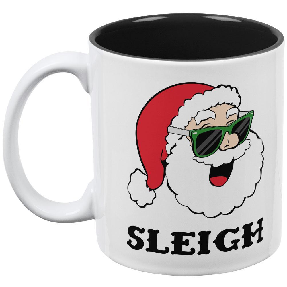 Christmas Santa Sunglasses Sleigh Slay All Over Coffee Mug