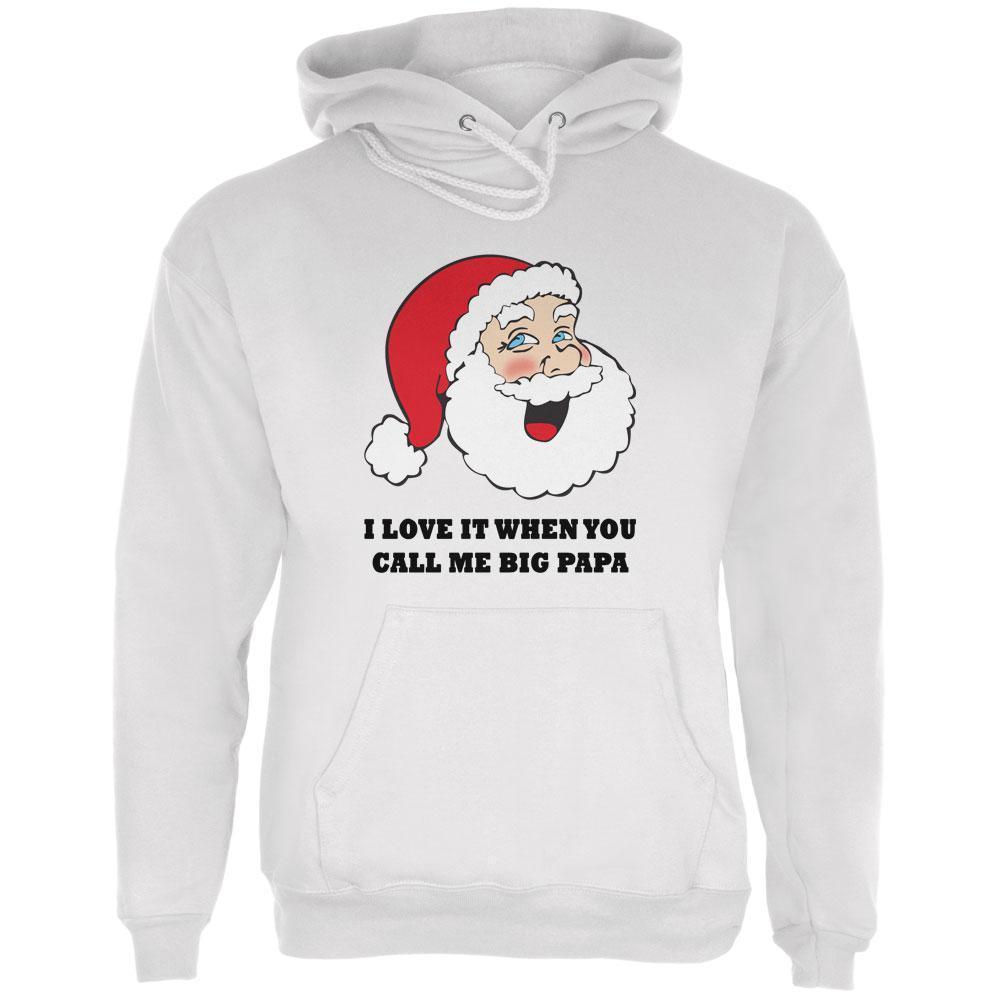Christmas Santa I Love it When You Call Me Big Papa Mens Hoodie